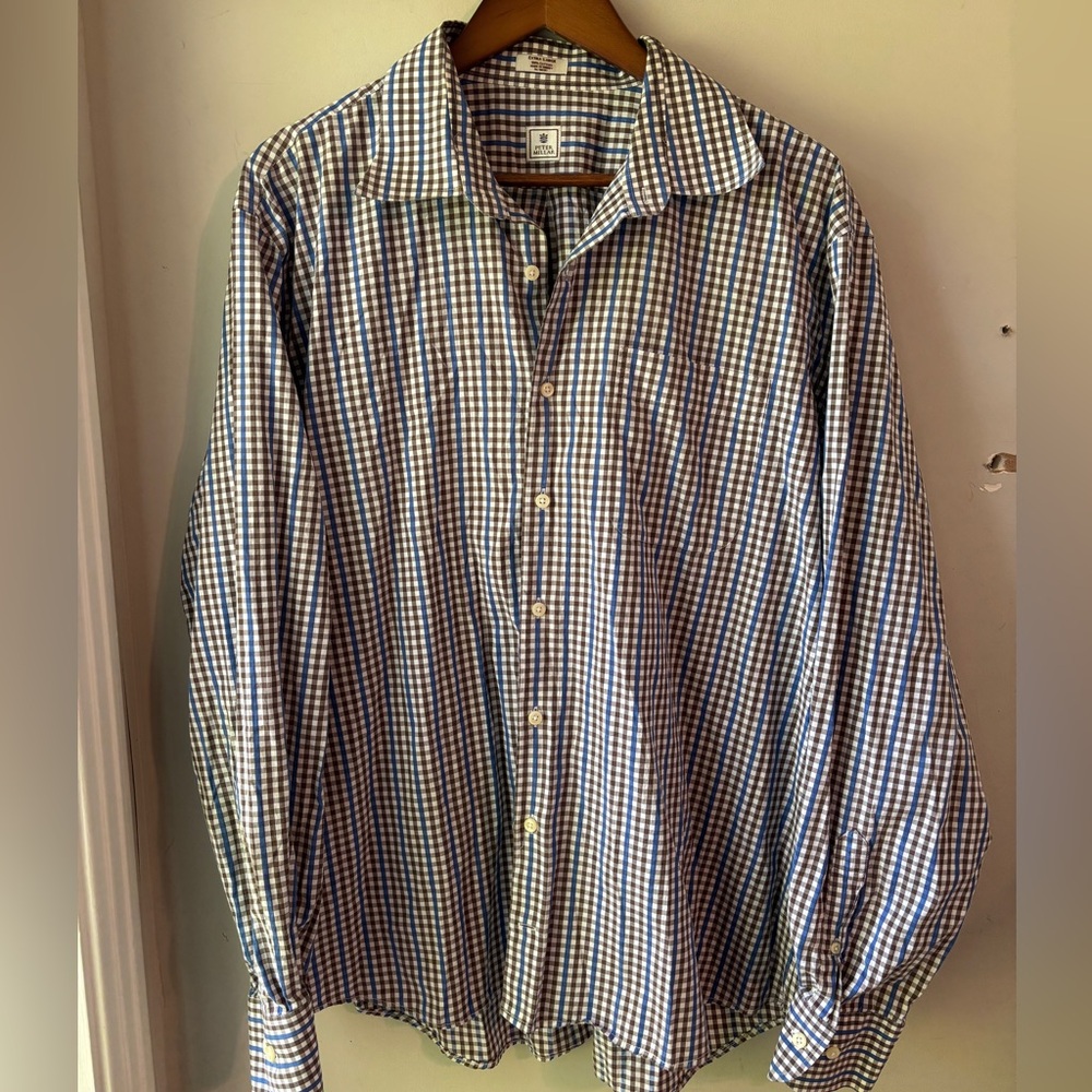 Peter Millar Plaid Men’s Button Down | XL